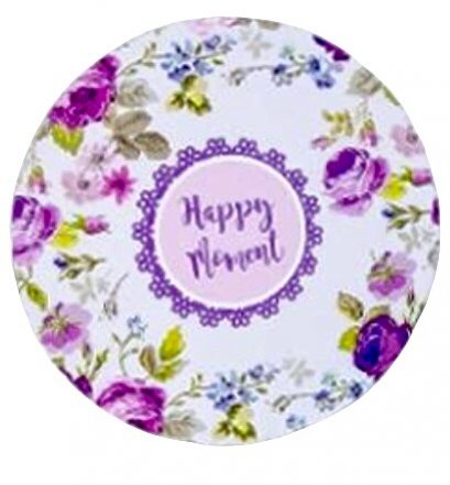 1 ปอนด์ ฐานรองเค้ก ลายแฮปปี้สีม่วง