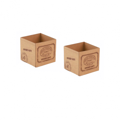 ถ้วยกระดาษคราฟสี่เหลี่ยม 6x6cm