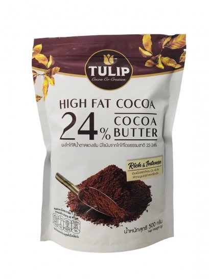 ทิวลิป ผงโกโก้สีน้ำตาลแดงเข้ม (500ก.)