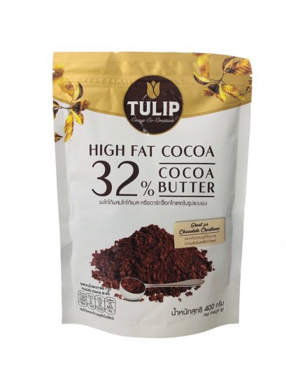 ทิวลิป ผงโกโก้ผสมโกโก้แมส หรือ ดาร์คช็อคโกแลตในรูปแบบผง (400ก.)