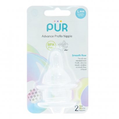 จุกนม รุ่น Advanced คอธรรมดา ขนาดใหญ่ สำหรับเด็ก 6 เดือนขึ้นไป แพ็ค 2 ชิ้น