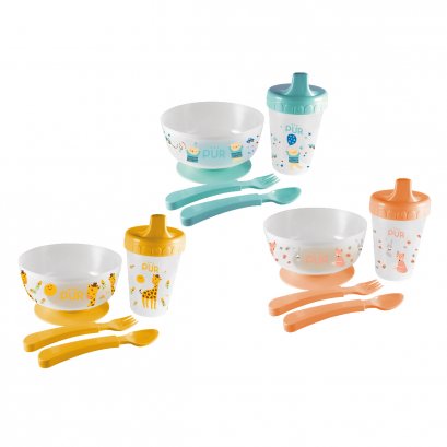 ชุดชามหัดทานอาหารพร้อมถ้วยหัดดื่ม