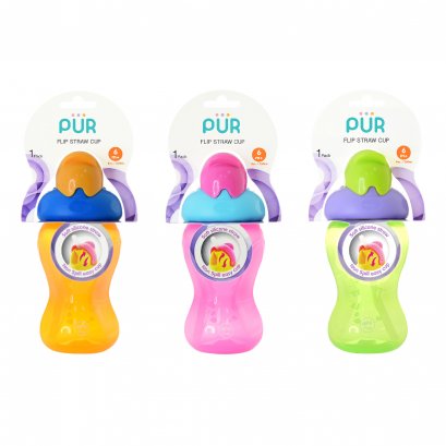 แก้วพร้อมหลอดดูด รุ่น Flip Flap ขนาด 8 ออนซ์/250มล.