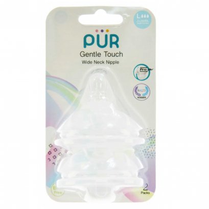 จุกนม รุ่ม Gentle Touch คอกว้าง ขนาดใหญ่ สำหรับเด็ก 6 เดือนขึ้นไป แพ็ค 2 ชิ้น