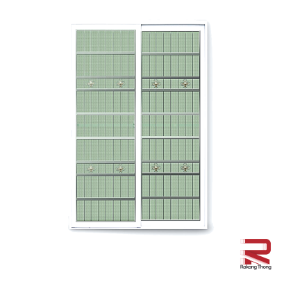 Aluminum Sliding Door White Wrought Stainless Steel Winking