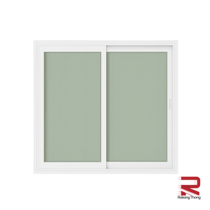 หน้าต่างอลูมิเนียมบานเลื่อนสีขาว winking