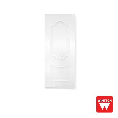 ประตูยูพีวีซีลูกฟักมีลายสีขาว wintech