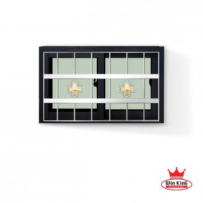 Aluminum Sliding Window Black Stainless Steel Bending Winking