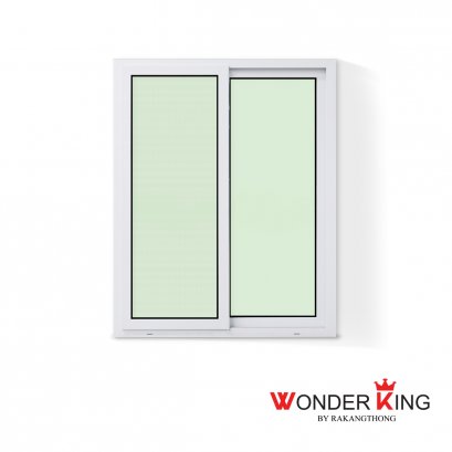 หน้าต่างบานเลื่อนยูพีวีซีสีขาว wonderking