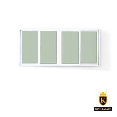 หน้าต่างอลูมิเนียมบานเลื่อนมุ้งลวดสแตนเลส+กระจกนิรภัย