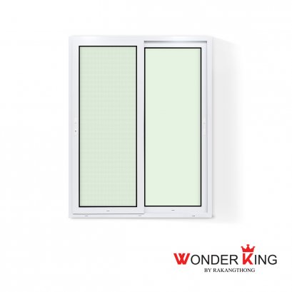 ประตูบานเลื่อนยูพีวีซีสีขาว wonderking