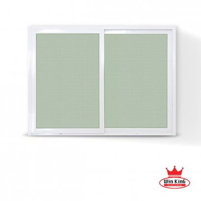 หน้าต่างอลูมิเนียมบานเลื่อนสีขาว winking