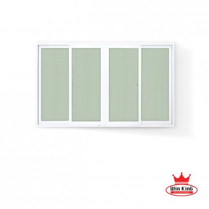 หน้าต่างอลูมิเนียมบานเลื่อนสีขาว winking