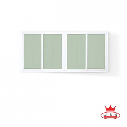 หน้าต่างอลูมิเนียมบานเลื่อนสีขาว winking