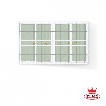 หน้าต่างอลูมิเนียมบานเลื่อนสีขาวสแตนเลสดัด winking