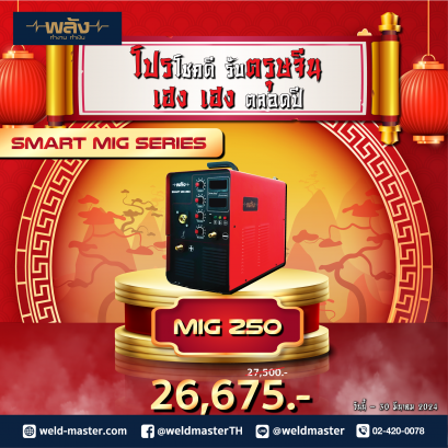 เครื่องเชื่อม MIG Inverter รุ่น SMART MIG 250
