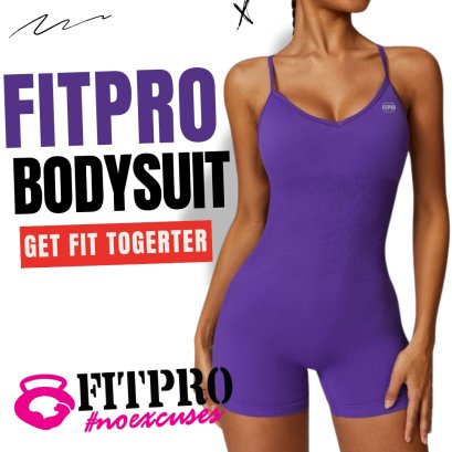 fitpro ชุดออกกำลังกายจัมสูท สายเดี่ยว เซ็กซี่ | Bodysuit Short Sport | Yoga Jumpsuit for Women เนื้อผ้าหนา ยืดหยุ่นดี