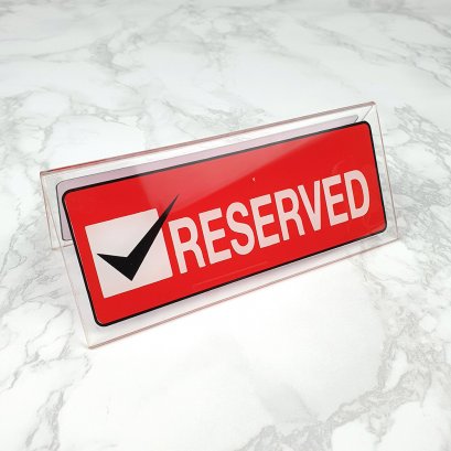 ป้ายตั้งโต๊ะ &quot;จองแล้ว&quot;