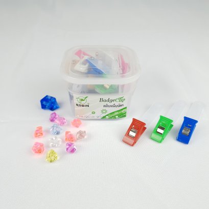 คลิบหนีบบัตรพลาสติก แพ็ค25