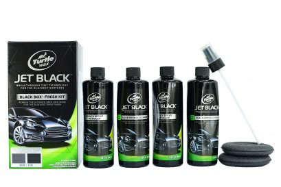 TW. Black Box Kit 4 x 300 ml. แบล็คบ็อกซ์คิท ชุดเคลือบสีสำหรับรถสีดำ 3 ชนิด ขัด เตลือบและเช็ดออก  อุปกรณ์เซ็ท 4 ขวด
