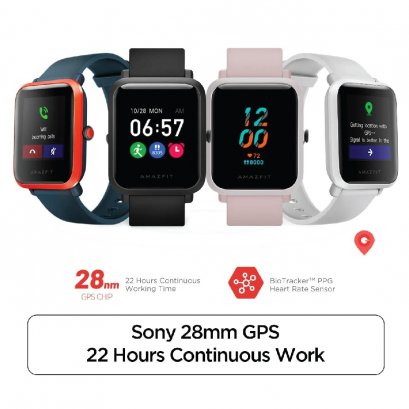 Smartwatch amazfit bip s warm pink hotsell