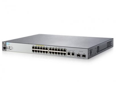 Aruba 2530-24-PoE+ Switch (24 x 10/100 PoE+ ports, 2 x  10/100/1000 ports, 2 SFP ports, 195W)