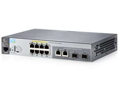 Aruba 2530-8-PoE+ Switch (8 x 10/100 PoE+ ports, 2 dual SFP ports, 67W)
