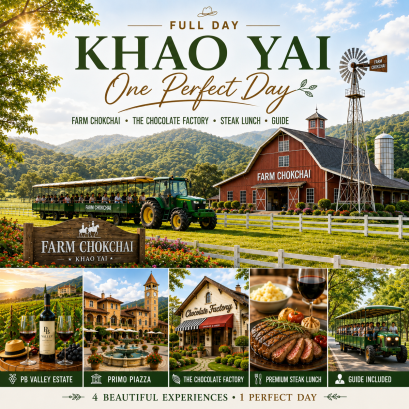 036PVT Full day Khao Yai Chok Chai Farm + Chocolate Factory + Steak Lunch + Guide