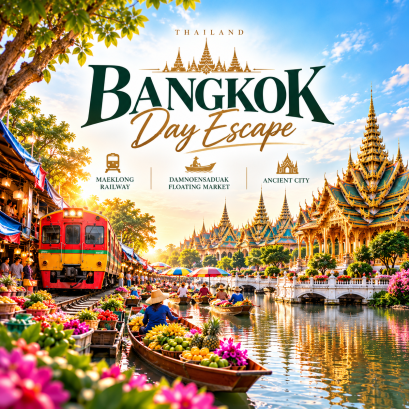 004PVT	Maeklong Railway +  Ancient City + Lunch + Guide