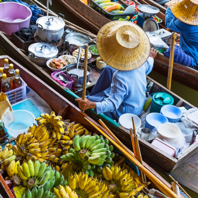 003PVT Maeklong Raiway + Damnoensaduak + Boat Ride + Crocodile&amp;Elephant Show with Lunch+ Guide