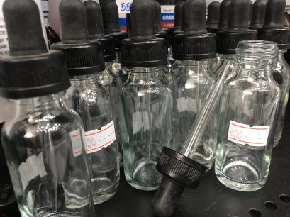 ขวดแก้วหยดสาร พร้อมหัวบีบสีดำ 60 cc.