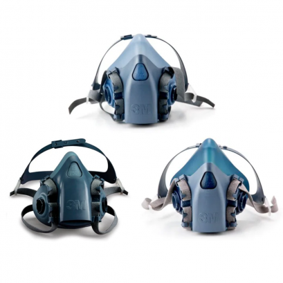 3M™ หน้ากากครึ่งหน้าชนิดไส้กรองคู่ 7501,7502,7503 ซิลิโคน