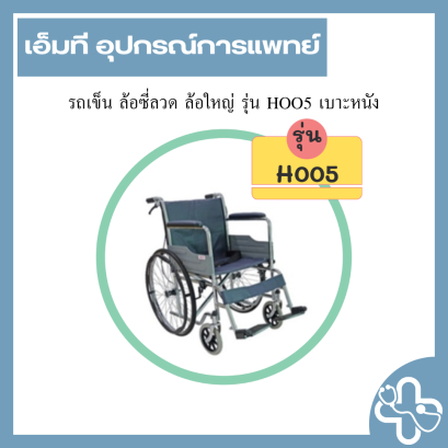 รถเข็น ล้อซี่ลวด ล้อใหญ่ รุ่น HOO5 เบาะหนัง