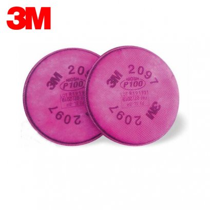 3M™ 2097 P100 แผ่นกรองอนุภาคประสิทธิภาพสูง สำหรับหน้ากากไส้กรองคู่