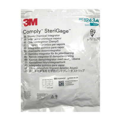 3M™ Comply™ SteriGage™ Steam Chemical Integrator รุ่น 1243A ( 1,000 ชิ้น/กล่อง)