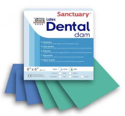 แผ่นยางกันน้ำลาย Rubber dam Sheets ยี่ห้อ Sanctuary