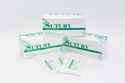 Nylon NC243L C 3/8 24 3/0 75cm. ยี่ห้อ SUTURY 12 ชิ้น/กล่อง