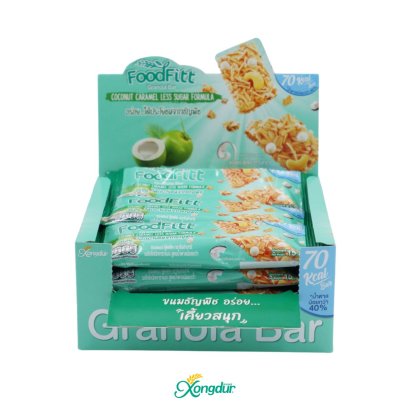 FoodFitt Granola Bar Coconut Caramel Less Sugar Formula