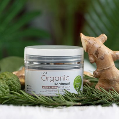 ทรีตเมนต์ลดผมร่วง ไวท์ สวีท ลูปิน + ผงถ่านญี่ปุ่น ช่วยฟื้นฟูหนังศีรษะ G&amp;T Organic Ultimate Repair - Anti Hair Loss &amp; Revive Scalp Hait Mud ขนาด 250ml