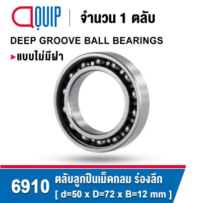 6910 ( 61910 ) Deep Groove Ball Bearing Open Type