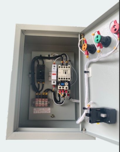 ตู้คอนโทรล  ควบคุมการฟีดน้ำยาเคมี