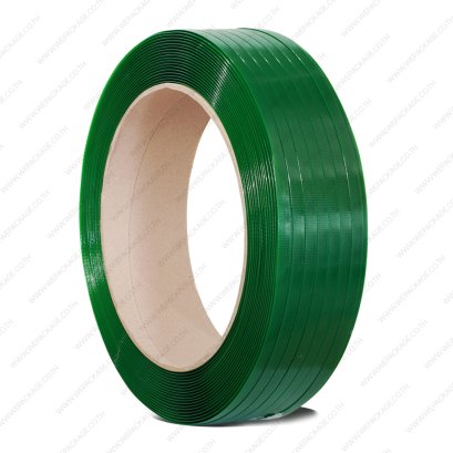สายรัดพลาสติก PET ขนาด 15.5mm. หนา แบบมีลาย (Embossed)