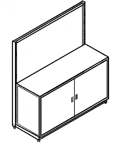 Endcap Cabinet Stock Shelf