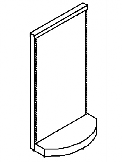 Endcap Curve-Base Shelf