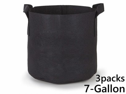 แพ็ค 3! ถุงปลูกต้นไม้แบบผ้า ขนาด 7แกลลอน สูง 30ซม Smart Grow Bag 7-Gallon - Fabric Pot