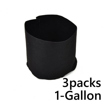 แพ็ค 3! ถุงปลูกต้นไม้แบบผ้า ขนาด 1แกลลอน สูง 15ซม Smart Grow Bag 1-Gallon - Fabric Pot