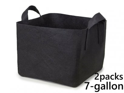 แพ็ค 2! ถุงปลูกต้นไม้แบบผ้า ขนาด 7แกลลอน ทรงสี่เหลี่ยม สูง 30ซม Smart Grow Bag 10-Gallon - Fabric Pot Square Shaped