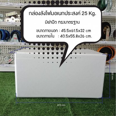 กล่องโฟม25กก มีฝาปิด กล่องเก็บอาหาร ลังโฟม กล่องเก็บความเย็น กล่องโฟมเก็บควาเย็น สินค้าใหม่