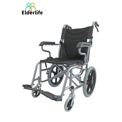 รถเข็นผู้ป่วย Elderlife โครงสร้างเหล็กชุบโครเมี่ยม ล้อ 15 นิ้ว พับเก็บได้ รุ่น HT-123B