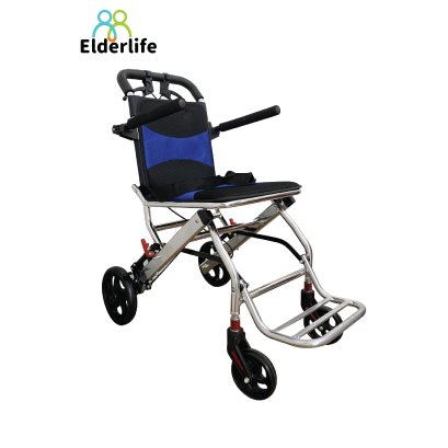 รถเข็นผู้สูงอายุ Elderlife รถเข็นผู้ป่วย โครงสร้างอลูมิเนียมอัลลอย ล้อเล็ก พับได้